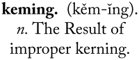 keming kerning