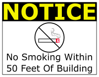No Smoking Within 50 Feet