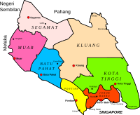 Map of Johor, Malaysia