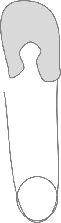 soft gray safety pin