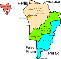 Map of Kedah, Malaysia