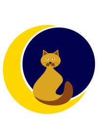 Cat with moon (#dailysketch)