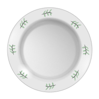 Plate with leaf pattern