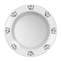 Plate with pig pattern