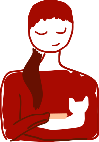 Girl with kitten