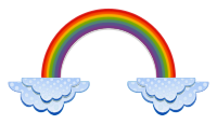 Rainbow and Clouds in B&W