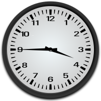 Quarter to 4 o'clock