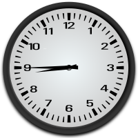 Quarter to 9 o'clock