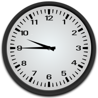 Quarter to 10 o'clock