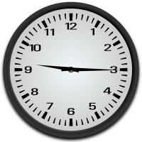 Quarter past 9 o'clock