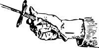 position of hand on foil