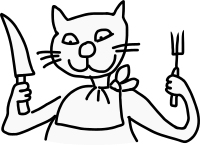 Eating cat