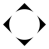 Intersection of a circle and a square rotated 45 degrees