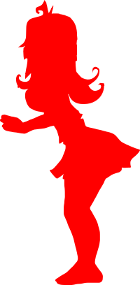 Japanese cheerleader silhouette