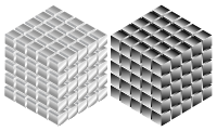 Isometric Metallic Cubes