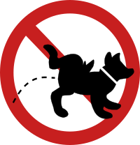 No Dog Peeing Sign