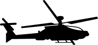 Military helicopter (silhouette)