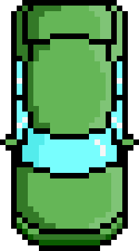 Pixel Car Green Front