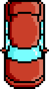 Pixel Car Red Front