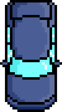 Pixel Car Purple Front