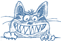Crazy Cool Cat in Blue