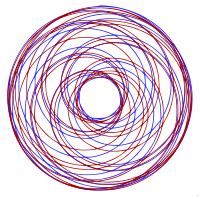 Red Blue Spirograph