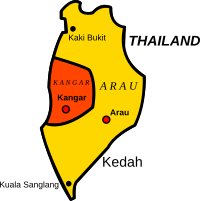 Map of Perlis, Malaysia