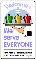 We Serve Everyone Sticker