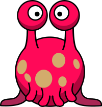 Silly alien in the style of Lemmling