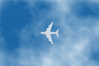 white airplane