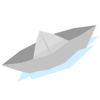 paperboat minimal flat design