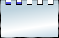PAA gel plate filled BLUE