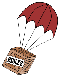Parachute on Box of Bibles Improved