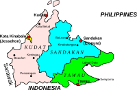 Map of Sabah, Malaysia
