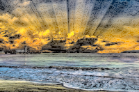 Sea Sunset Daily Sketch
