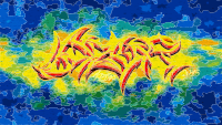 Cyanized Graffiti Sunset