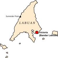 Map of Labuan, Malaysia