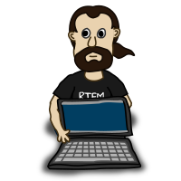 Comic characters: Laptop