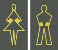 Toilet pictogram vintage