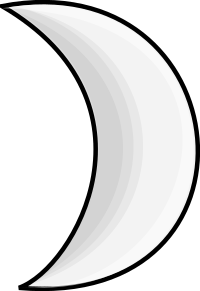 Weather Symbols: Moon (silver)