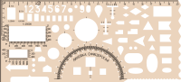 Map marking stencil