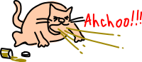 Sneezing cat