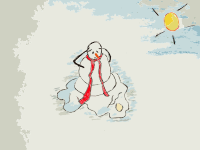 Melting Snowman: Daily Sketch 25