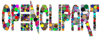 OpenClipart Typography Logo Technicolor 60's Edition
