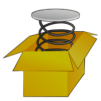 Box with spring