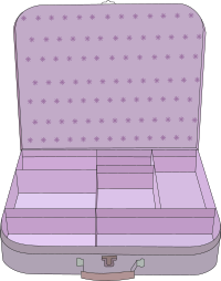 suitcase with compartment