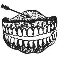 Dentures Teeth with Arrow