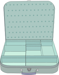 suitcase with compartment
