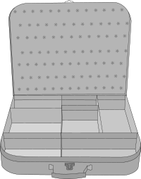 suitcase with compartment