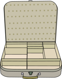 suitcase with compartment